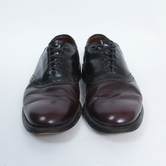 Allen Edmonds Polo USA Made Two Tone Brown Black Shoes Leather Oxford, 10.5C - Picture 3 of 10